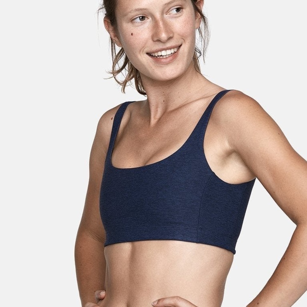 Outdoor Voices Heathered Navy Double Time Bra S